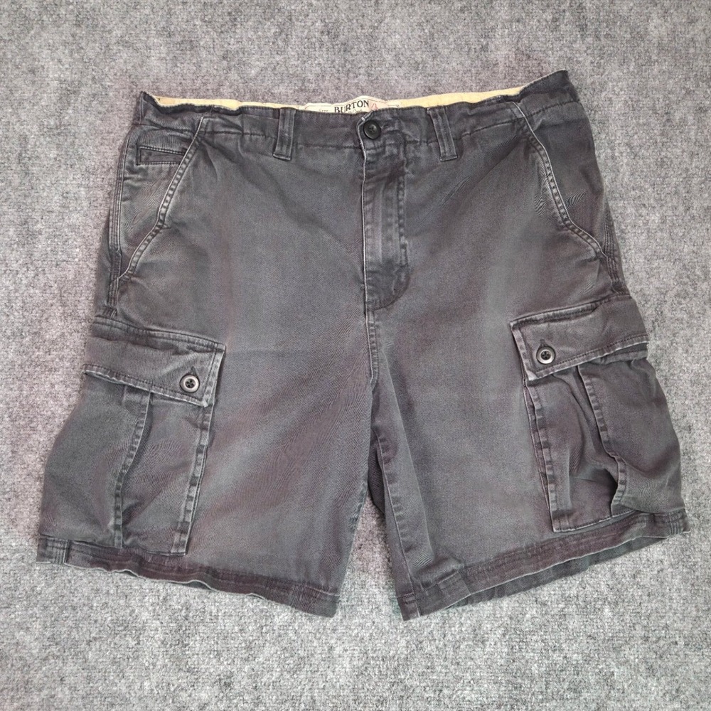 Burton Cargo Shorts Mens 36 Black Durable Goods Cotton Utility‎ Outdoor